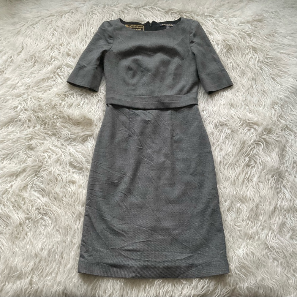 Brooks Brothers Gray Two-Piece Sheath Dress